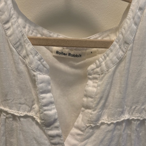 Roller Rabbit White Ruffled Midi Dress - Picture 2 of 2